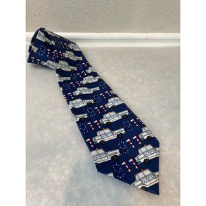Umo Lorenzo Italy Selini NYPD 911 Police Car NeckTie